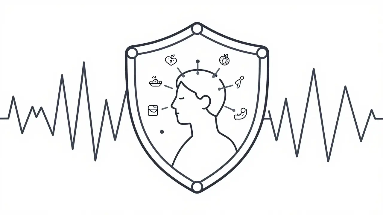 Diagram of predictive AI protecting user from blood sugar swings