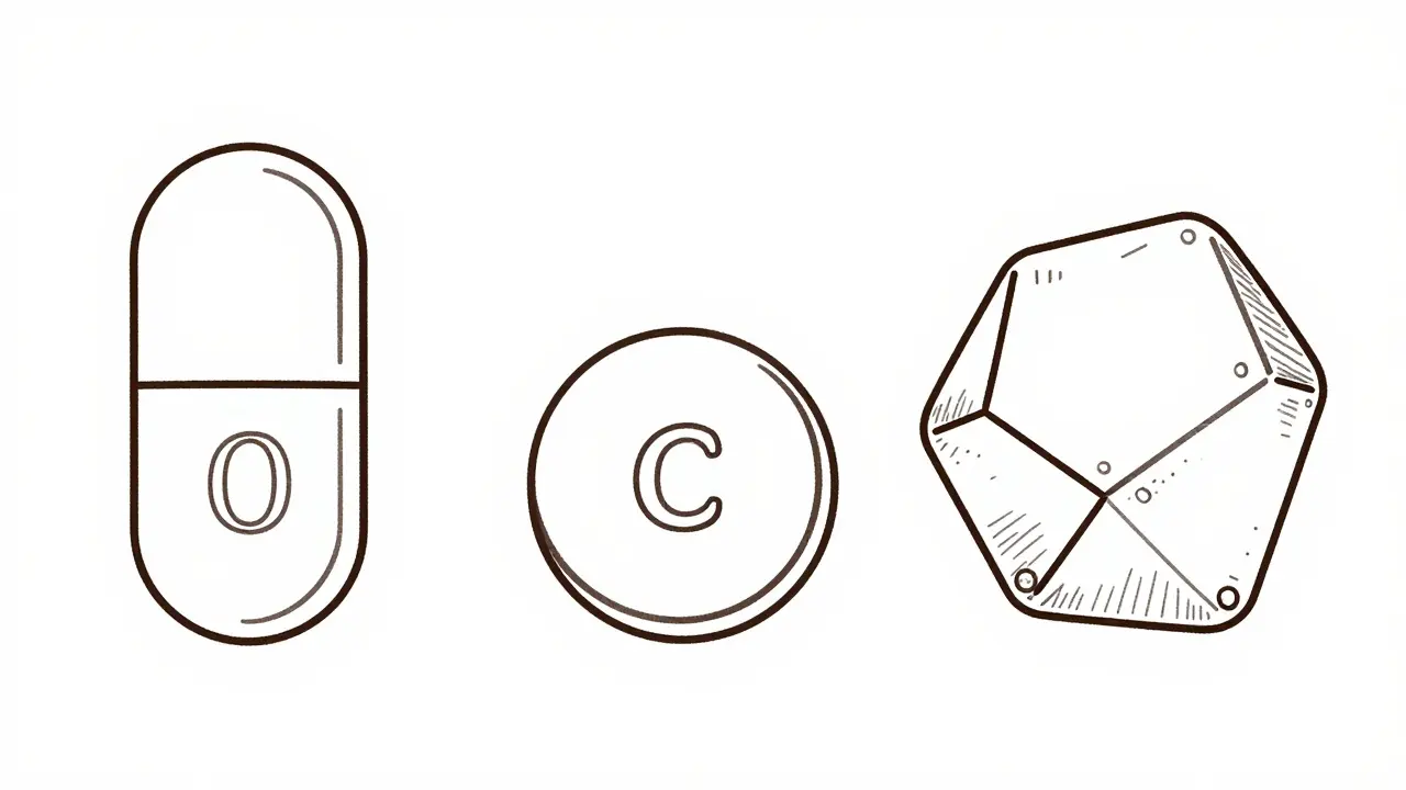 Monoline art comparing supplement, med, and metal