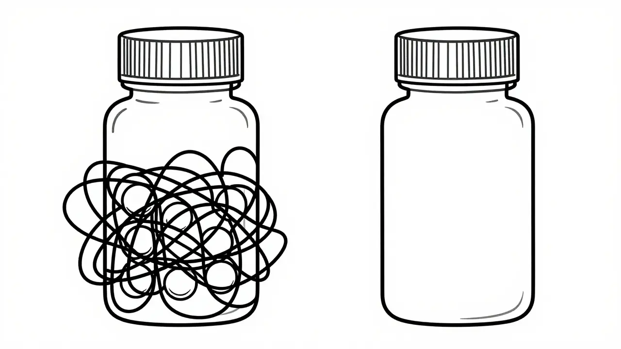 Comparison of expensive brand vs affordable generic medicine bottles