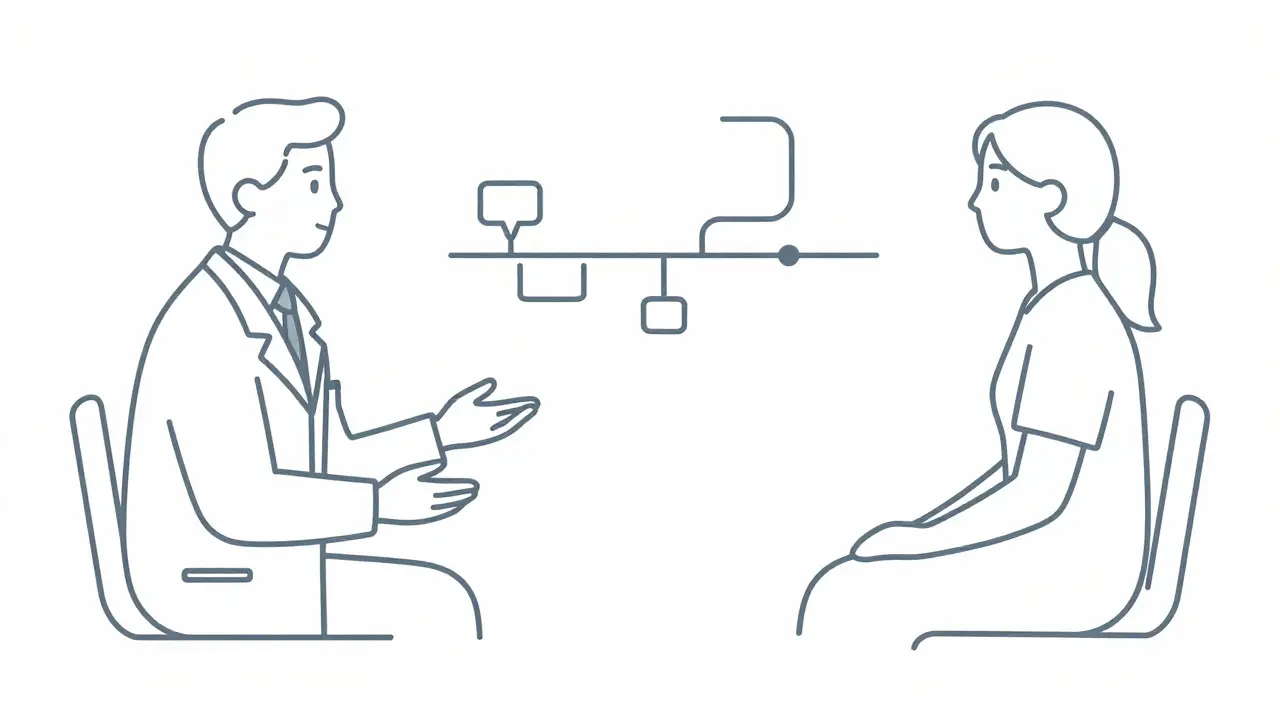 Doctor and patient discussing a treatment plan